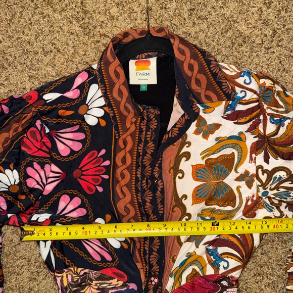 FARM Rio Miranda Mix Chemise Mix Print Midi Dress Size XS - Picture 8 of 11
